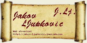 Jakov LJupković vizit kartica